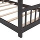 preview thumbnail 15 of 26, Sturdy Pinewood House Bed with Roof, Playful Design & Semi-Enclosed Space for Kids