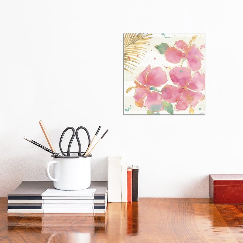 iCanvas "Flamingo Fever VII" by Anne Tavoletti Canvas Print - 12x12x0.75