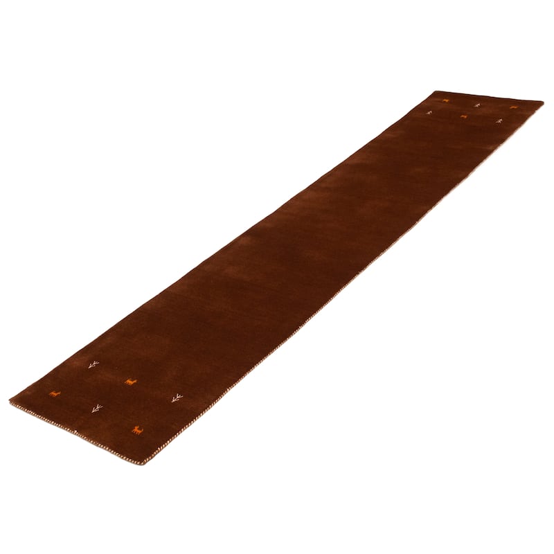 Kashkuli Gabbeh Brown Rug 2'7" x 13'1" - 2'7 x 13'1