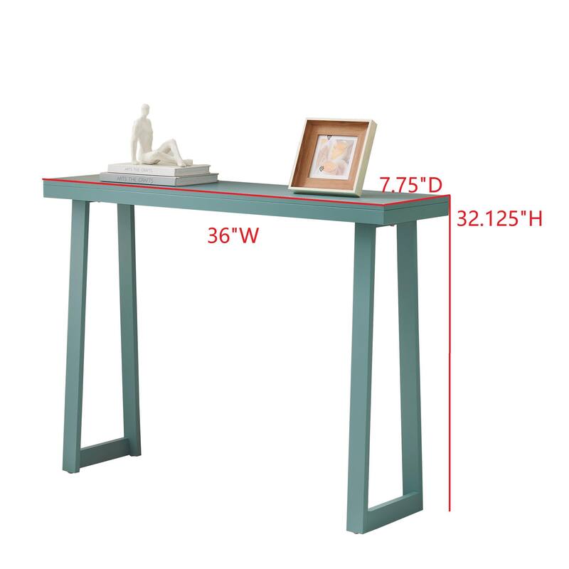Claude Collection Wood 36" Modern Console Table with Shelf