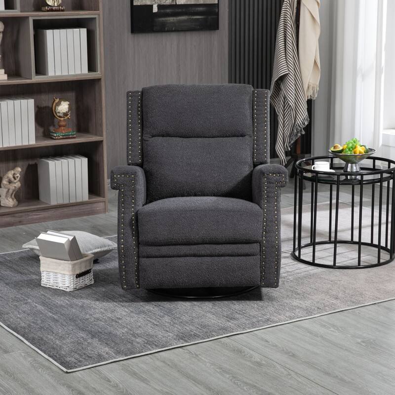 Swivel Manual Recliner Chair 360 Degree Leisure Arm Chair, Nursery Rocking Chairs