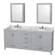Option Gray / White Carrara Marble Top / Brushed Chrome