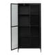 preview thumbnail 16 of 18, Rye Studio Brianne Metal & Glass 75" Display Cabinet