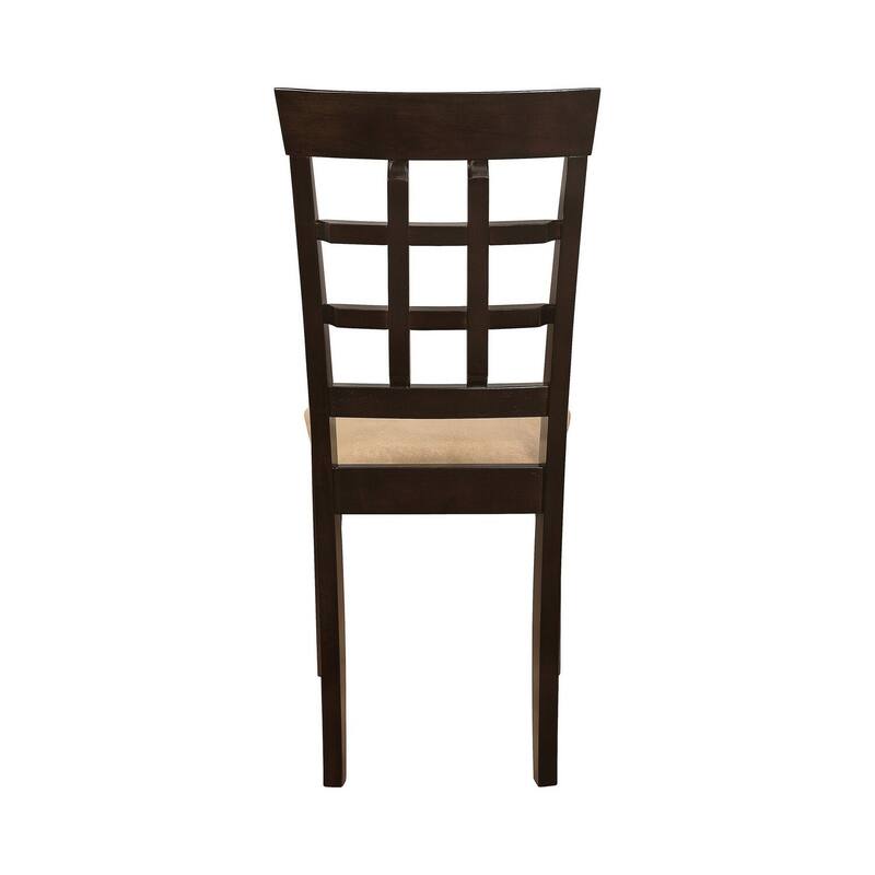 Brown/Tan Fabric Upholstered Wood Frame Dining Chair, Set of 2, Sturdy Dining Chair for Dining Rooms - 19.5