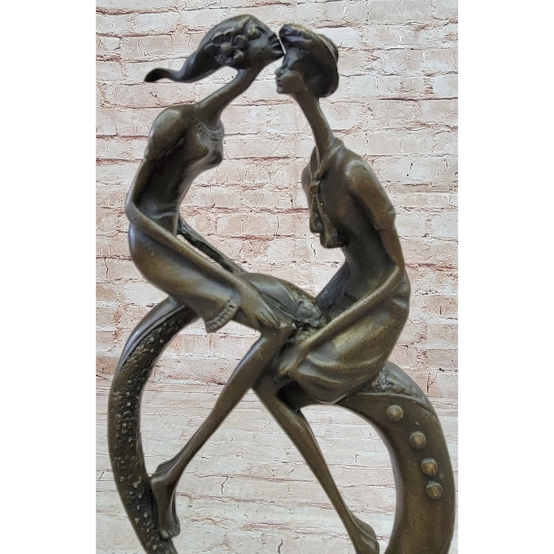 Everlasting Love Solid Bronze Sculpture Abstract Modern Artwork By Collet