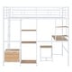 preview thumbnail 27 of 38, Full Size Metal Loft Bed with Bulit-in Desk and Stool, Heavy Duty Loft Bedframe with Cabinet and Open Storage Shelves for Kids