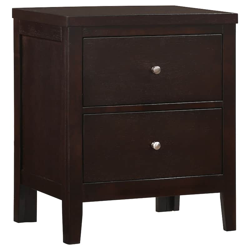 Carlton 2-drawer Wood Nightstand Cappuccino - Cappuccino