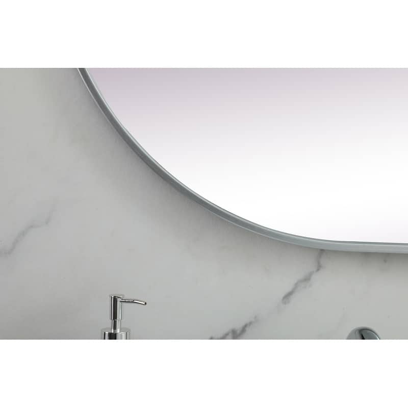 Indigo Home Metal Frame Oval Mirror 30x72 Inch