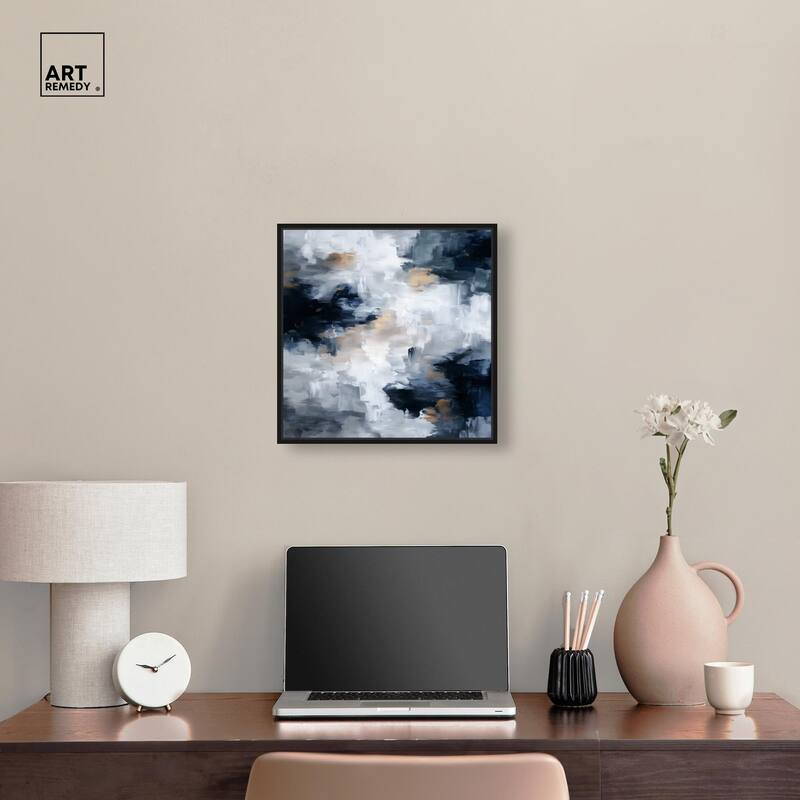 Midnight and Ivory II Canvas by Art Remedy
