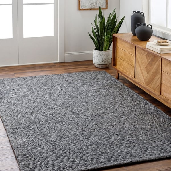 slide 2 of 24, Townsend Patterned Area Rug Black - 2' x 3'