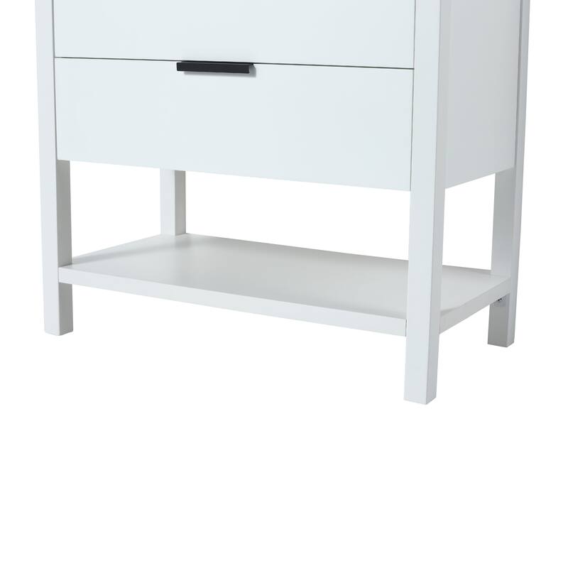 Plywood Freestanding Bathroom Vanity Set with Integrated Sink