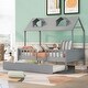 preview thumbnail 16 of 24, Full House Bed with Trundle - Safety-Enhanced Wood Design