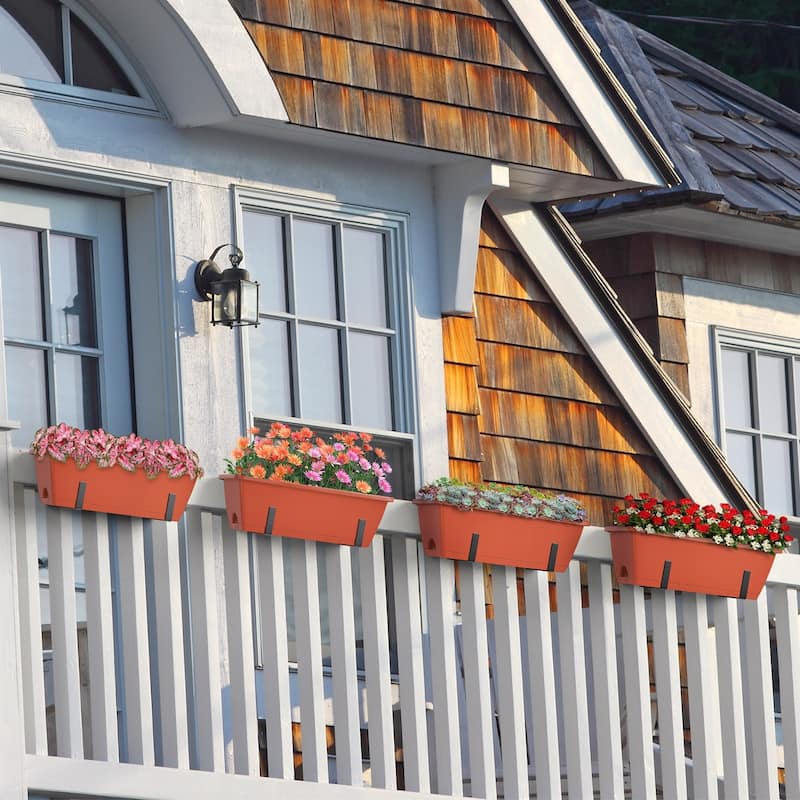 16.9 Inch Balcony Railing Planter Box