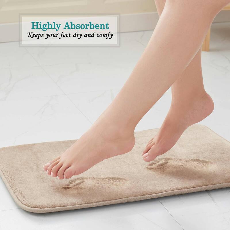 Sweet Home Collection Memory Foam No Slip Back Bath Mats