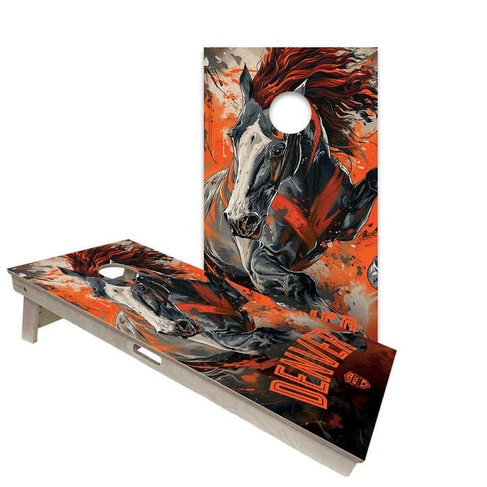 Denver Broncos Regulation 2x4 Cornhole Board Set - Backyard - NO Accessories