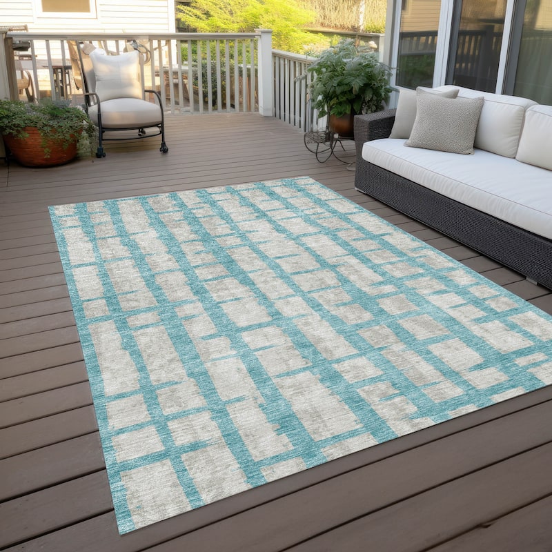 Machine Washable Indoor/ Outdoor Chantille Contemporary Ombre Rug