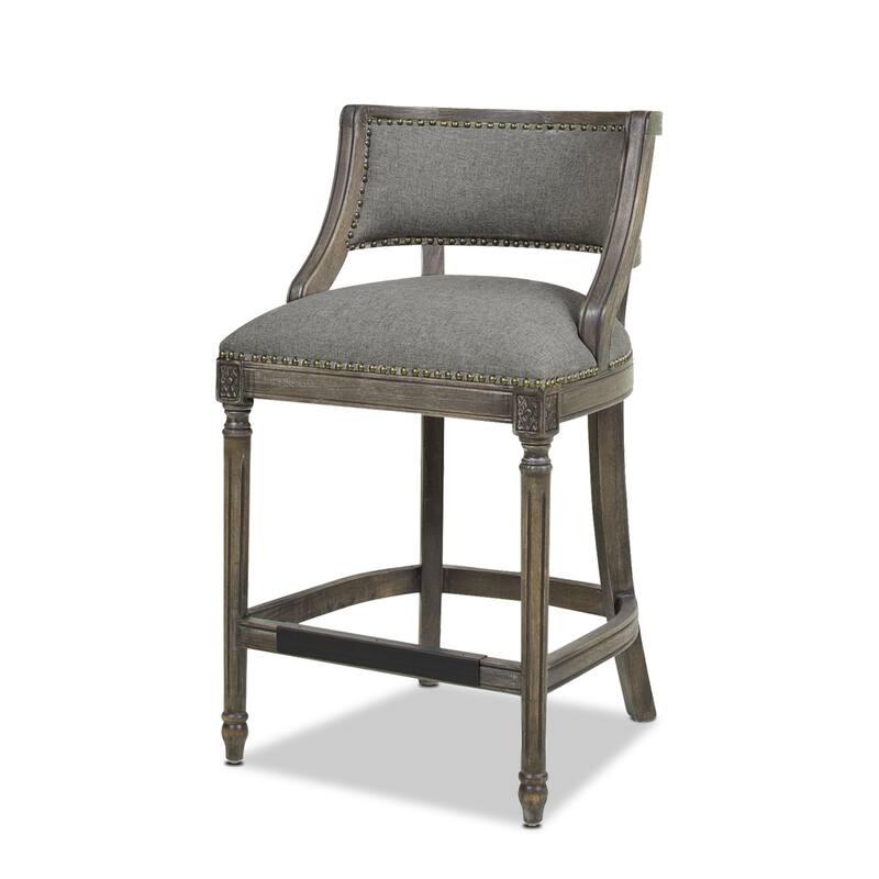 Farmhouse Counter Height Bar Stool with Backrest