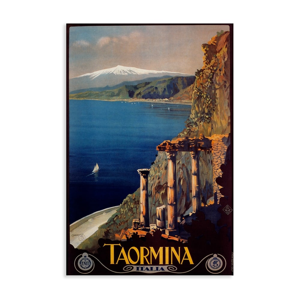 Stupell Tormina Italy Travel Poster Canvas Wall Art Design By Marcus Jules