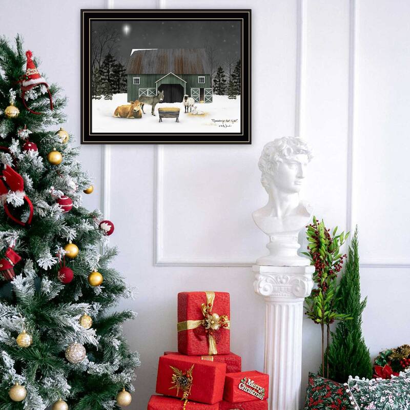 Framed Wall Art - Remembering the Night, Black Frame