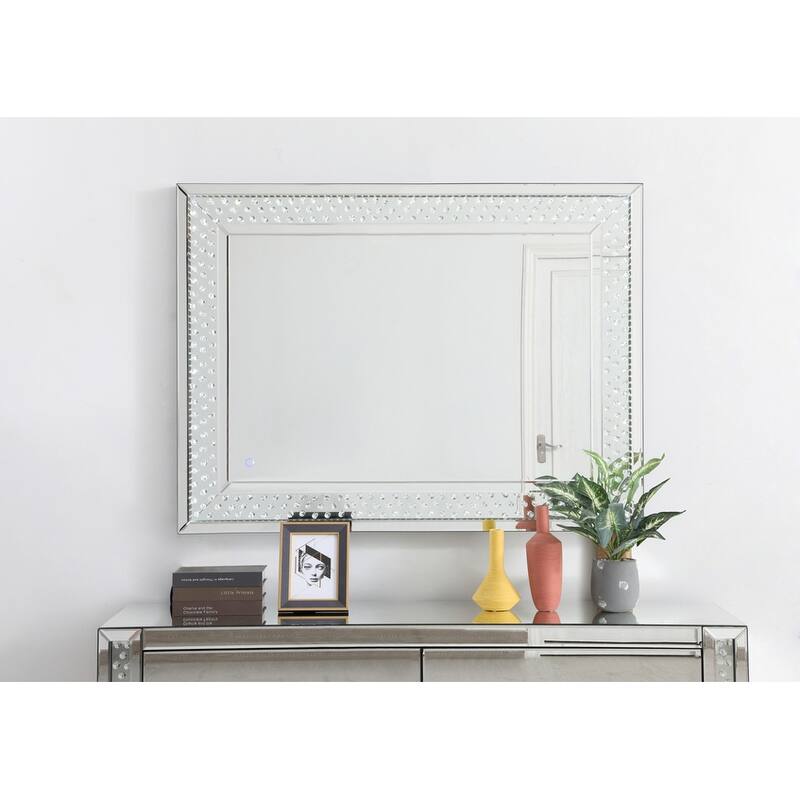 River LED Crystal Mirror - Clear
