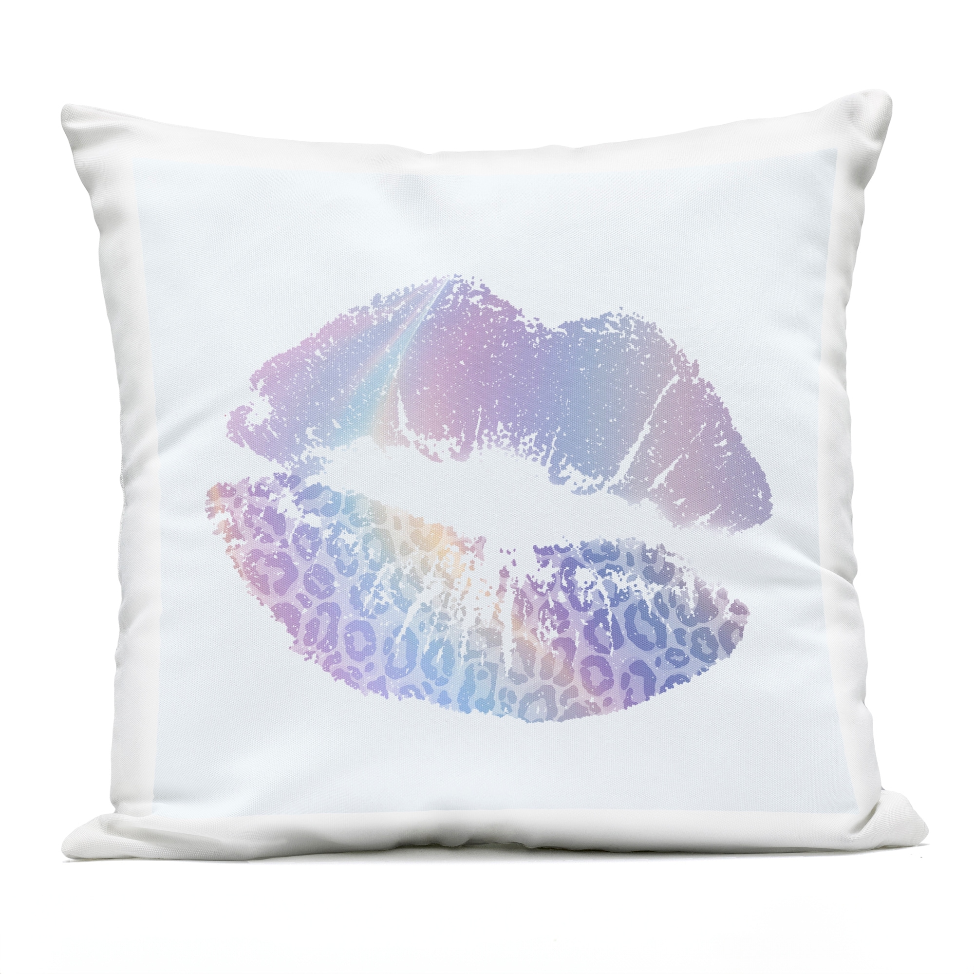 Stupell Purple Rainbow Lipstick Printed Outdoor Throw Pillow Design by Kim Allen