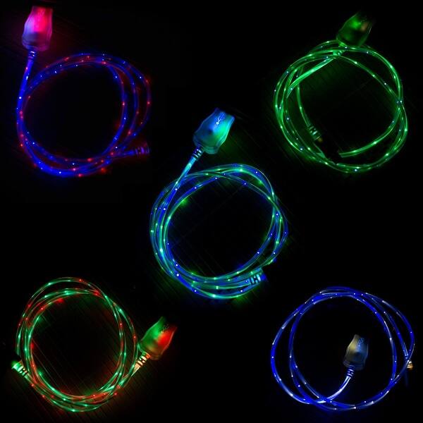 Shop Iphone Ipad Neon Light Up Charger Overstock 12278614