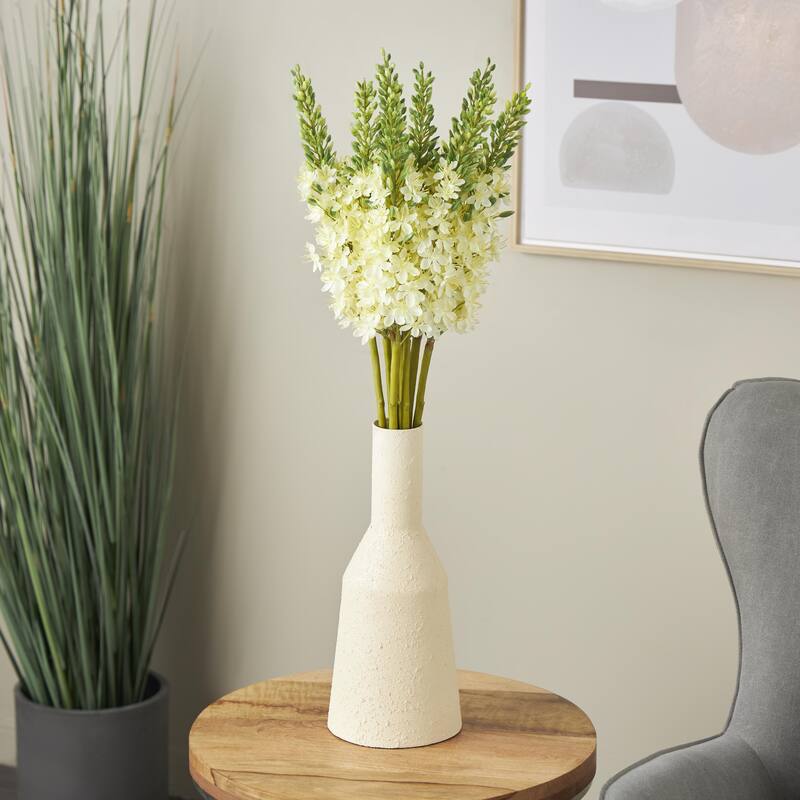 White Faux Foliage Tall Eremurus Artificial Flower Stem (Set of 8) - White