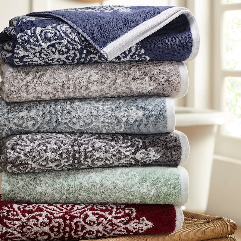 Modern Threads Artesia Damask 6 Piece Yarn Dyed Jacquard Towel Set