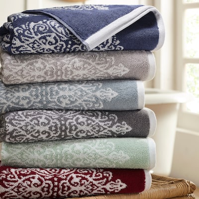 Modern Threads Artesia Damask 6 Piece Yarn Dyed Jacquard Towel Set