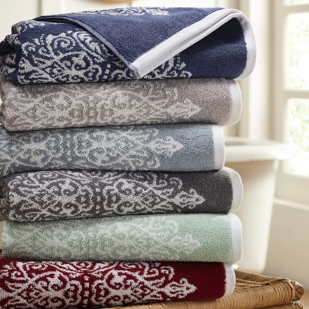 Modern Threads Artesia Damask 6 Piece Yarn Dyed Jacquard Towel Set