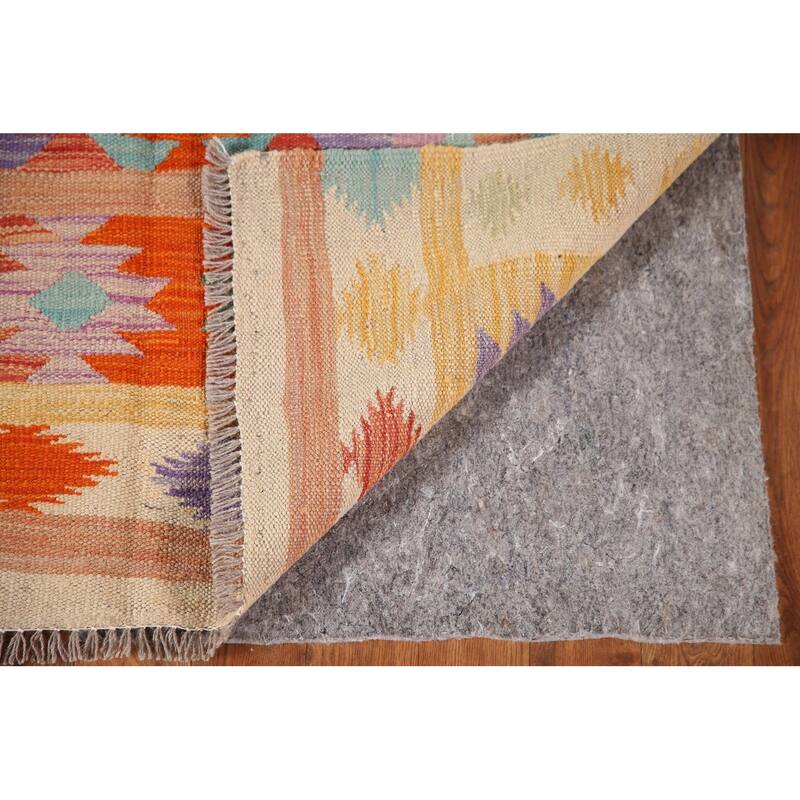Reversible Southwestern Kilim Accent Rug Flatweave Wool Carpet - 3'2"x 5'0"