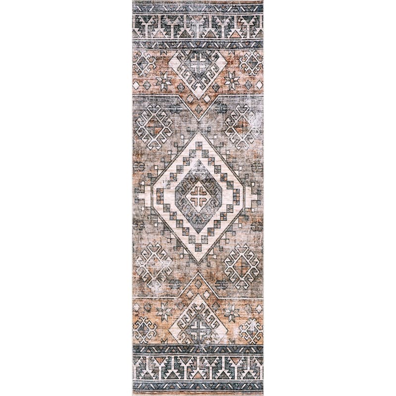 Nuloom Layana SplashGuard Geometric Machine Washable Area Rug