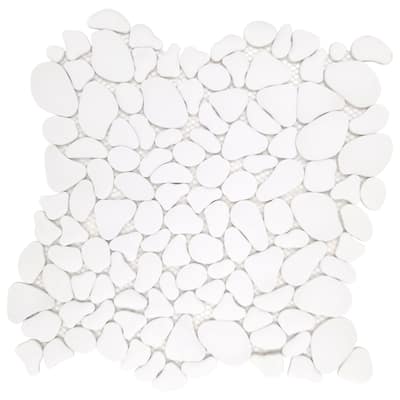 12"×12" Pebble Glass Mosaic Wall Tile（10 sheets/10sqft）