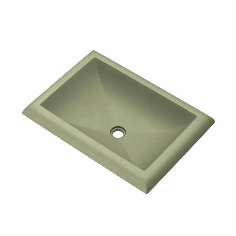 Native Trails Montecito 21-1/2" NativeStone Drop In Bathroom Sink - Sage