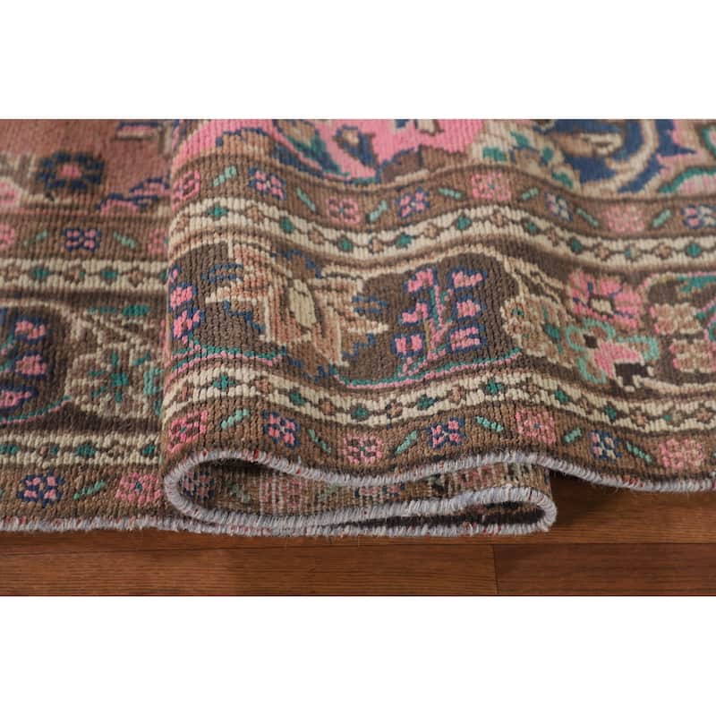 Hamedan Persian Vintage Rug Hand-Knotted Wool Carpet - 6'9"x 10'0"