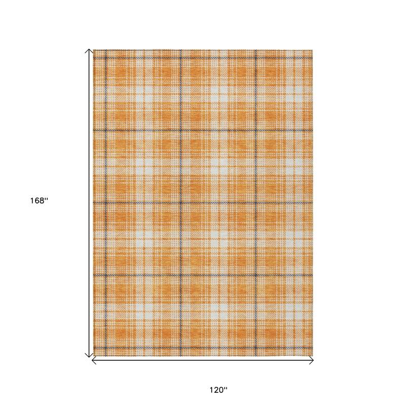 HomeRoots Plaid Transitional Rectangle Outdoor Rug