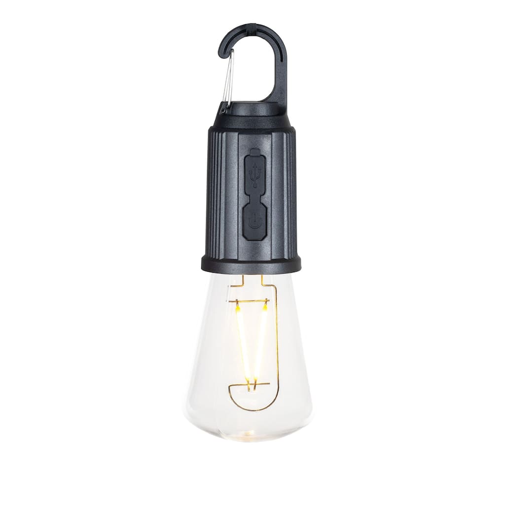 Festive Living Rechargeable Camp Light, Warm White LED Conical, USB-C
