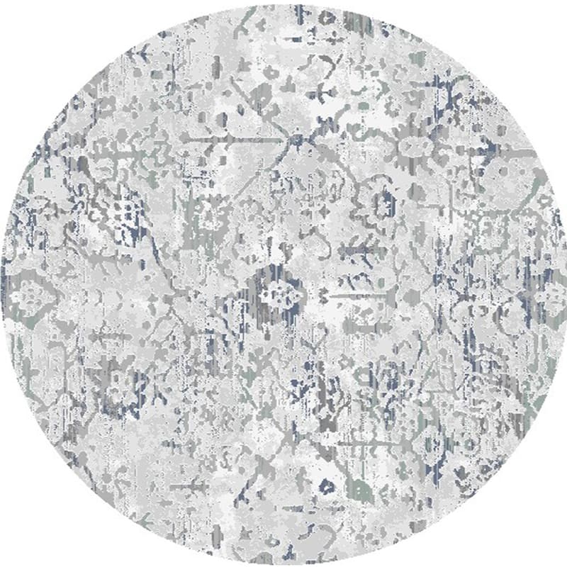 Lavinia Transitional Area Rug - 5'3" Round - Blue