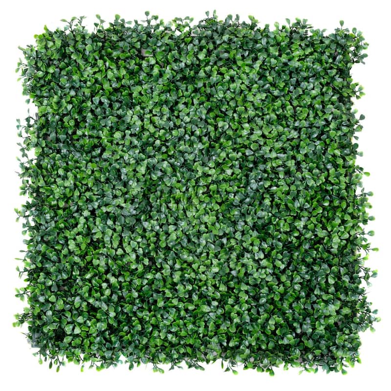 Costway 12 Artificial Hedge Plant Privacy Fence Screen Topiary - Green