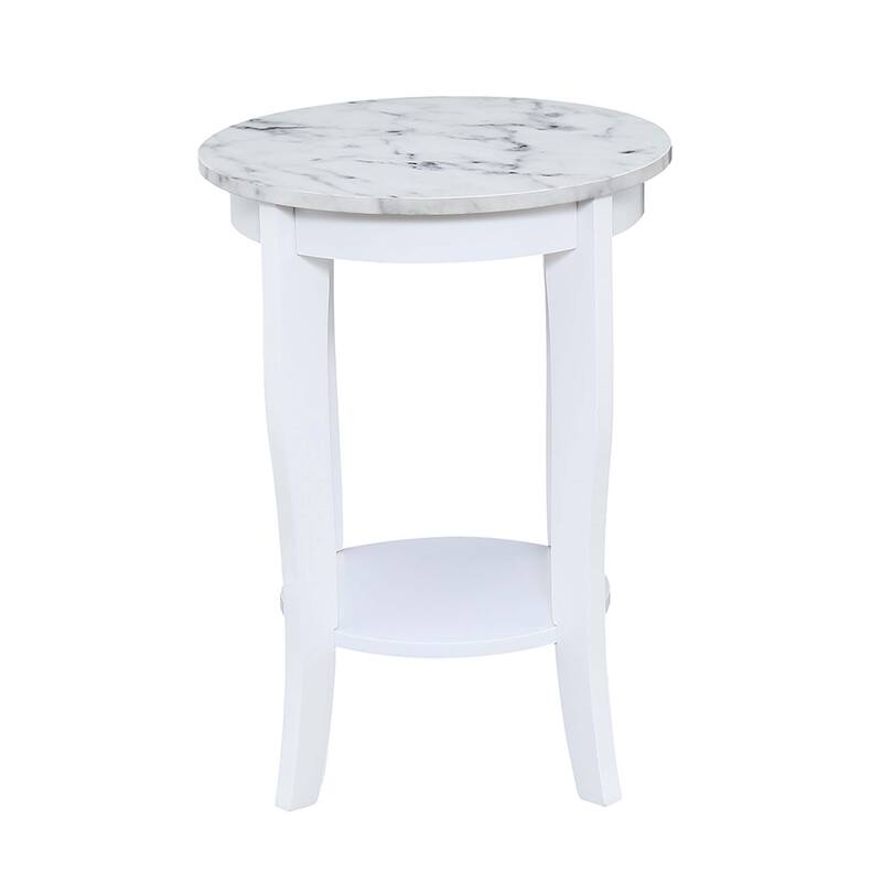 Convenience Concepts American Heritage Round End Table with Shelf