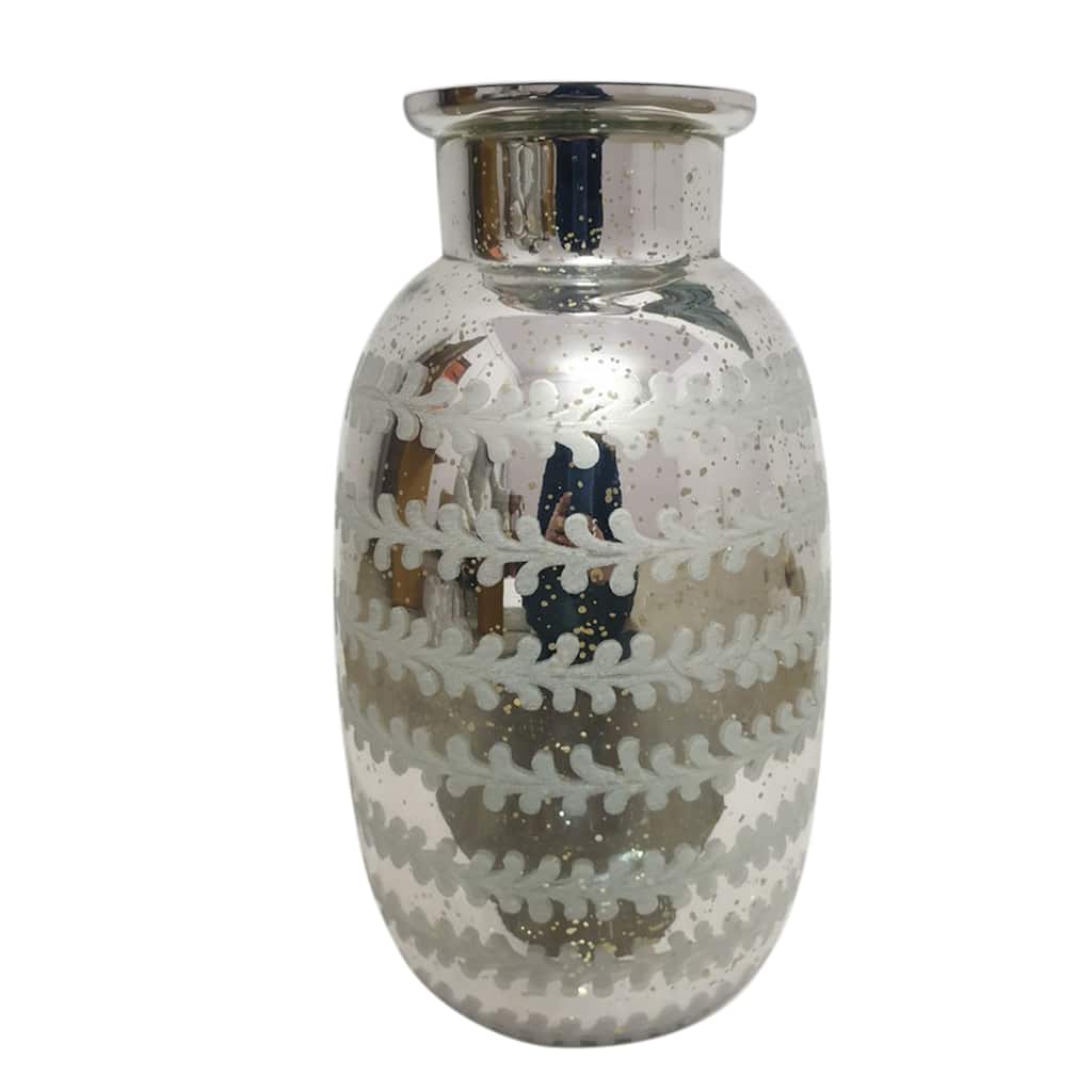 Transpac Glass 15 in. Multicolored Mercury Regency Vase