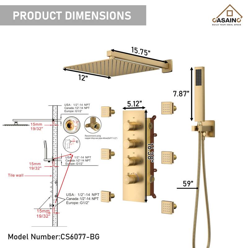 3 Function Luxury Shower Faucet