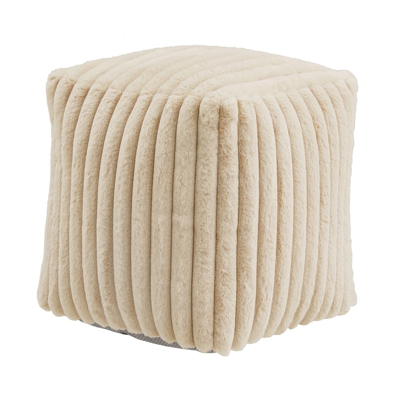 Brunico Upholstered Square Pouf Ottoman by iNSPIRE Q Bold