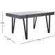Thumbnail 14, SAFAVIEH Alyssa Mid-Century Industrial Rustic Dining Room Table - 59.1" W x 35.4" L x 29.5" H. Changes active main hero.