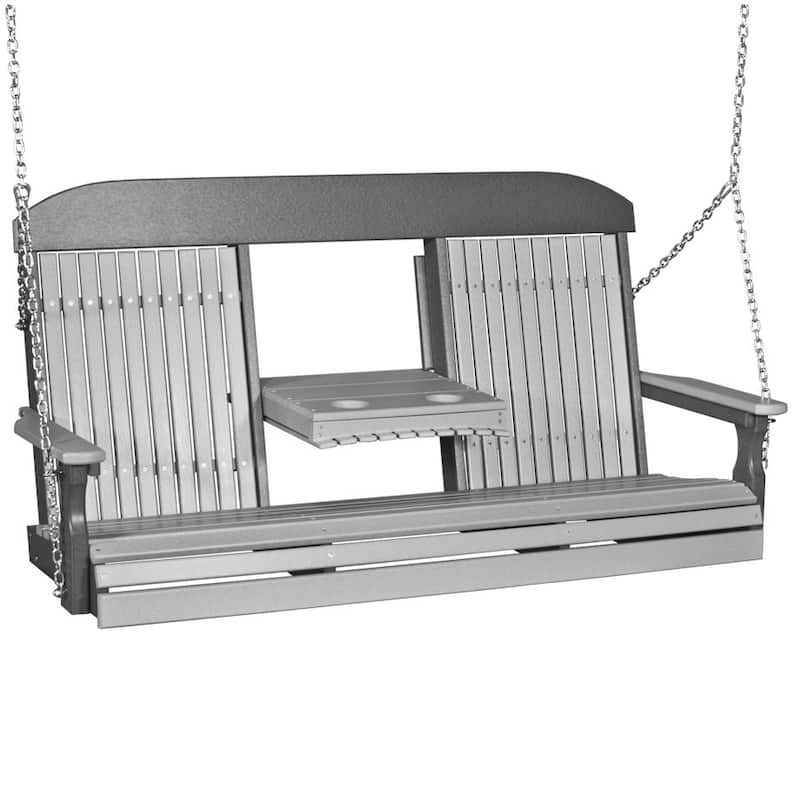 Poly Lumber Classic Swing - 5' - Dove Gray & Slate