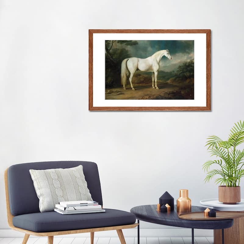 iCanvas "White horse in a wooded landscape, 1791 " by Sawrey Gilpin