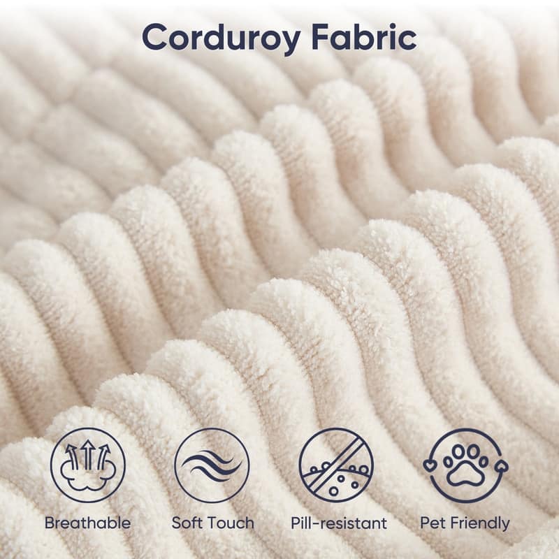 Corduroy Lazy Sofa Bean Bag Chair,Sponge Chaise Lounge Chair Indoor,Modern Sleeper Chair for Living Room Bedroom Office