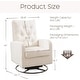 preview thumbnail 36 of 45, HOMYKA Swivel Rocking Upholstered Armchair Nursery Glider Linen Accent Chairs