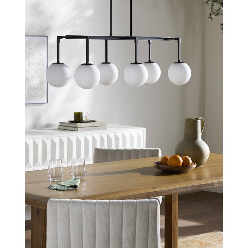 Livabliss Alegria Traditional Chandelier - 8"L x 10"W x 12"H - Black