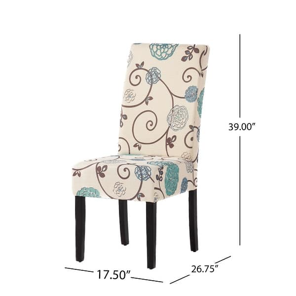 dimension image slide 0 of 7, Christopher Knight Home Pollards Upholstered Dining Chairs (Set of 2)